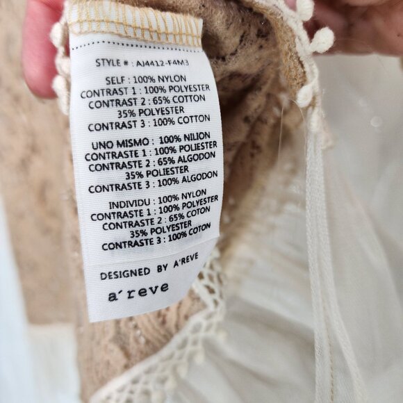 A'Reve Lace Button-up Cardigan/Blouse with Ruffled Accent - Picture 9 of 11